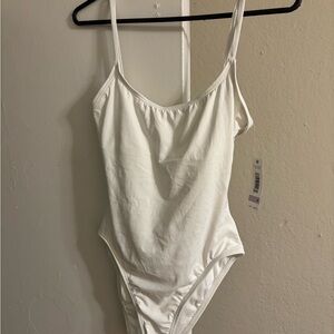 Anne Cole White Women One-Piece Swimsuit with Slim Straps #7